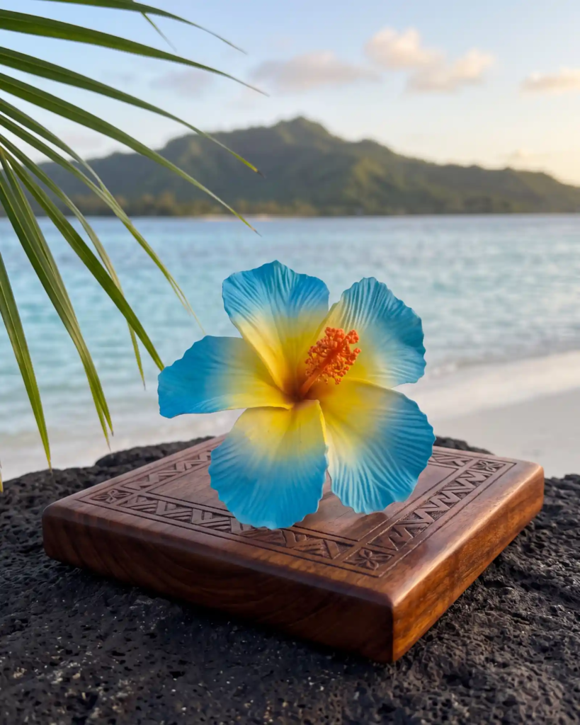 tekiteki hibiscus bleu face teki vanai bl